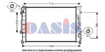 Радиатор, охлаждение двигателя AKS DASIS купить