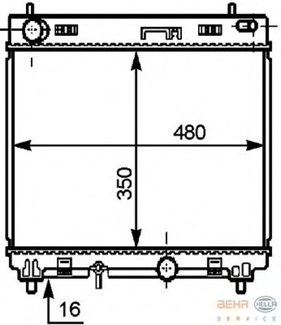 Радиатор, охлаждение двигателя BEHR HELLA SERVICE купить