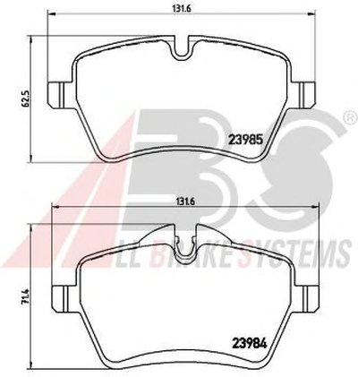 Комплект тормозных колодок, дисковый тормоз SPORTLINE A.B.S.