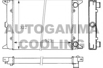 Радиатор, охлаждение двигателя AUTOGAMMA купить