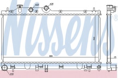 Радиатор, охлаждение двигателя NISSENS купить