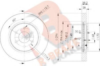 Тормозной диск R BRAKE купить