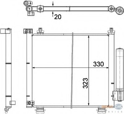 Конденсатор, кондиционер BEHR HELLA SERVICE HELLA купить