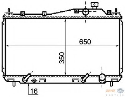 Радиатор, охлаждение двигателя BEHR HELLA SERVICE HELLA купить