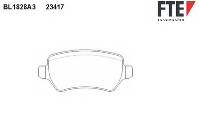 Комплект тормозных колодок, дисковый тормоз FTE
