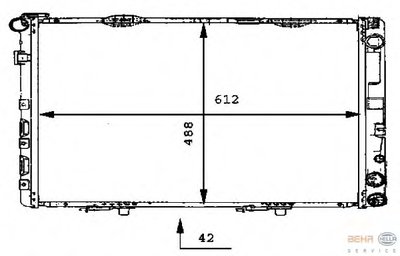 Радиатор, охлаждение двигателя BEHR HELLA SERVICE купить