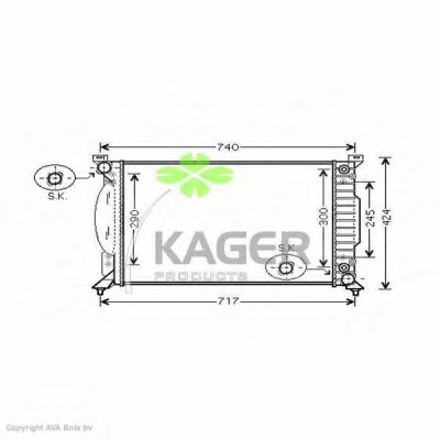 Радиатор, охлаждение двигателя KAGER купить