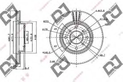 Тормозной диск DJ PARTS