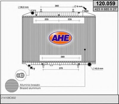 Радиатор, охлаждение двигателя AHE купить