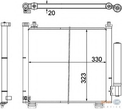 Конденсатор, кондиционер BEHR HELLA SERVICE HELLA купить