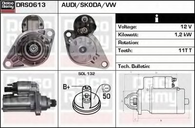 Стартер Remanufactured REMY (Light Duty) DELCO REMY купить