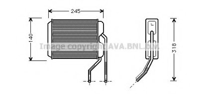 Теплообменник, отопление салона AVA QUALITY COOLING