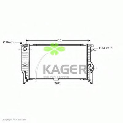 Радиатор, охлаждение двигателя KAGER купить