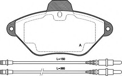 Комплект тормозных колодок, дисковый тормоз ADVANCE OPEN PARTS