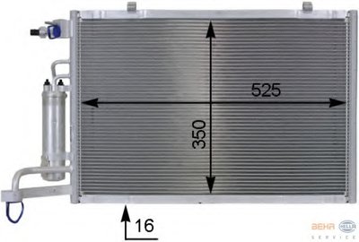 Конденсатор, кондиционер BEHR HELLA SERVICE купить
