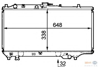 Радиатор, охлаждение двигателя BEHR HELLA SERVICE HELLA купить