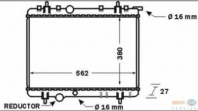 Радиатор, охлаждение двигателя BEHR HELLA SERVICE HELLA купить