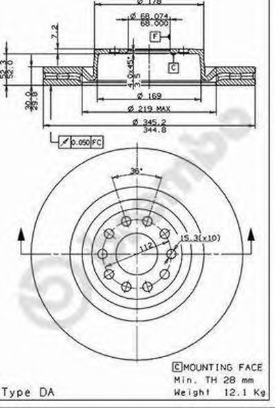 Тормозной диск COATED DISC LINE AP купить