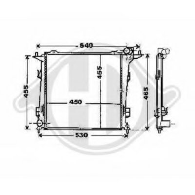 Радиатор, охлаждение двигателя DIEDERICHS купить