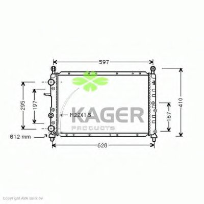 Радиатор, охлаждение двигателя KAGER купить