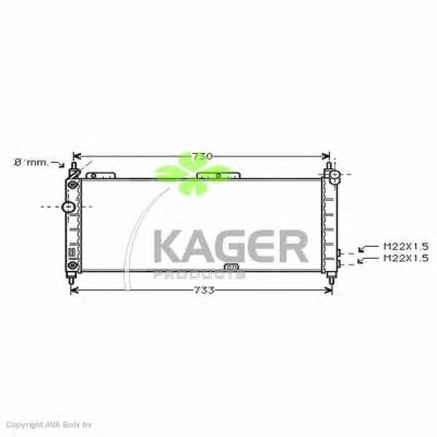 Радиатор, охлаждение двигателя KAGER купить