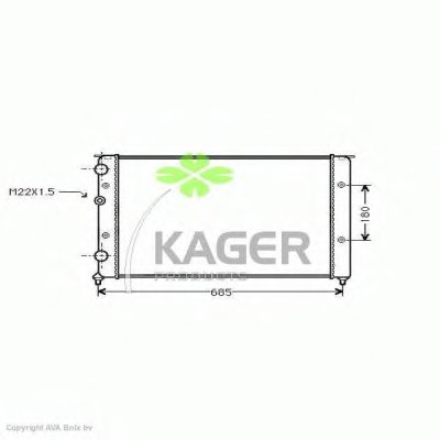 Радиатор, охлаждение двигателя KAGER купить