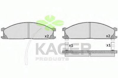 Комплект тормозных колодок, дисковый тормоз KAGER