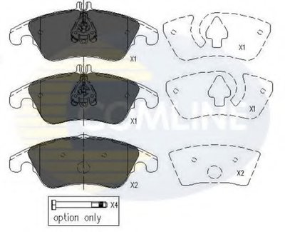 Комплект тормозных колодок, дисковый тормоз Comline COMLINE купить