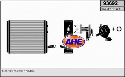 Теплообменник, отопление салона AHE