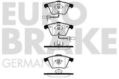 Комплект тормозных колодок, дисковый тормоз EUROBRAKE