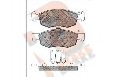 Комплект тормозных колодок, дисковый тормоз R BRAKE