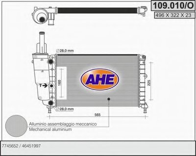 Радиатор, охлаждение двигателя AHE купить