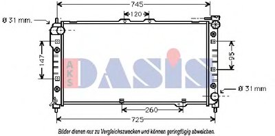 Радиатор, охлаждение двигателя AKS DASIS