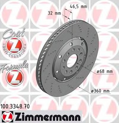 Тормозной диск FORMULA Z BRAKE DISC ZIMMERMANN купить