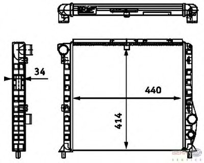 Радиатор, охлаждение двигателя BEHR HELLA SERVICE купить