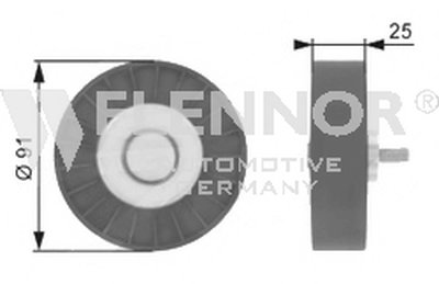 Паразитный / ведущий ролик, поликлиновой ремень FLENNOR купить