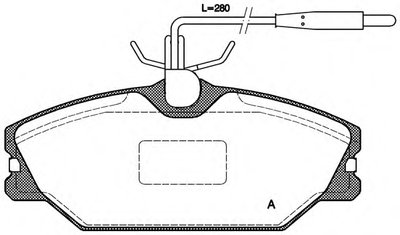 Комплект тормозных колодок, дисковый тормоз ADVANCE OPEN PARTS