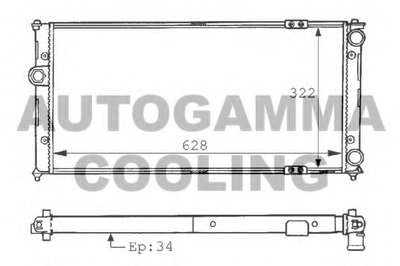 Радиатор, охлаждение двигателя AUTOGAMMA купить