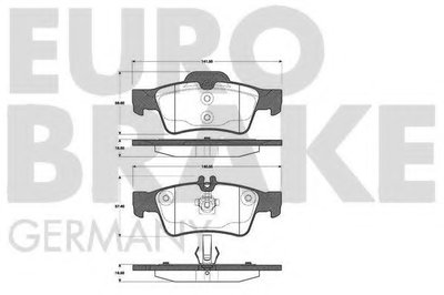 Комплект тормозных колодок, дисковый тормоз EUROBRAKE