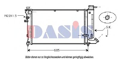 Радиатор, охлаждение двигателя AKS DASIS купить