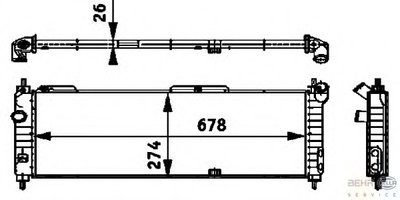 Радиатор, охлаждение двигателя BEHR HELLA SERVICE купить