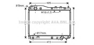 Радиатор, охлаждение двигателя AVA QUALITY COOLING