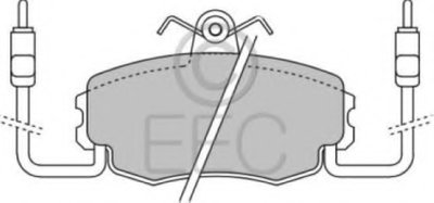 Комплект тормозных колодок, дисковый тормоз EEC