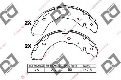 Комплект тормозных колодок DJ PARTS купить