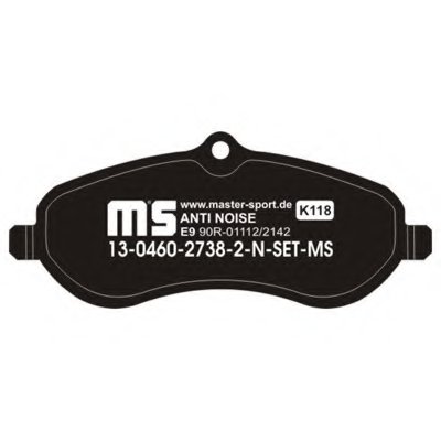 Комплект тормозных колодок, дисковый тормоз Anti-Noise MASTER-SPORT