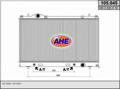 Радиатор, охлаждение двигателя AHE купить