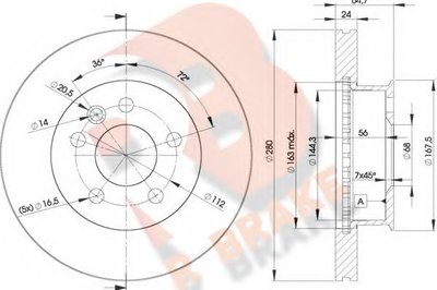 Тормозной диск R BRAKE купить