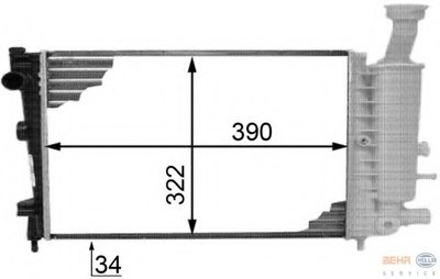 Радиатор, охлаждение двигателя BEHR HELLA SERVICE HELLA купить