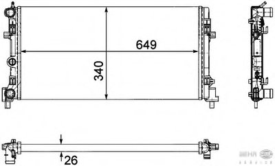 Радиатор, охлаждение двигателя BEHR HELLA SERVICE купить
