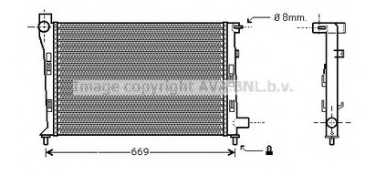 Радиатор, охлаждение двигателя AVA QUALITY COOLING купить